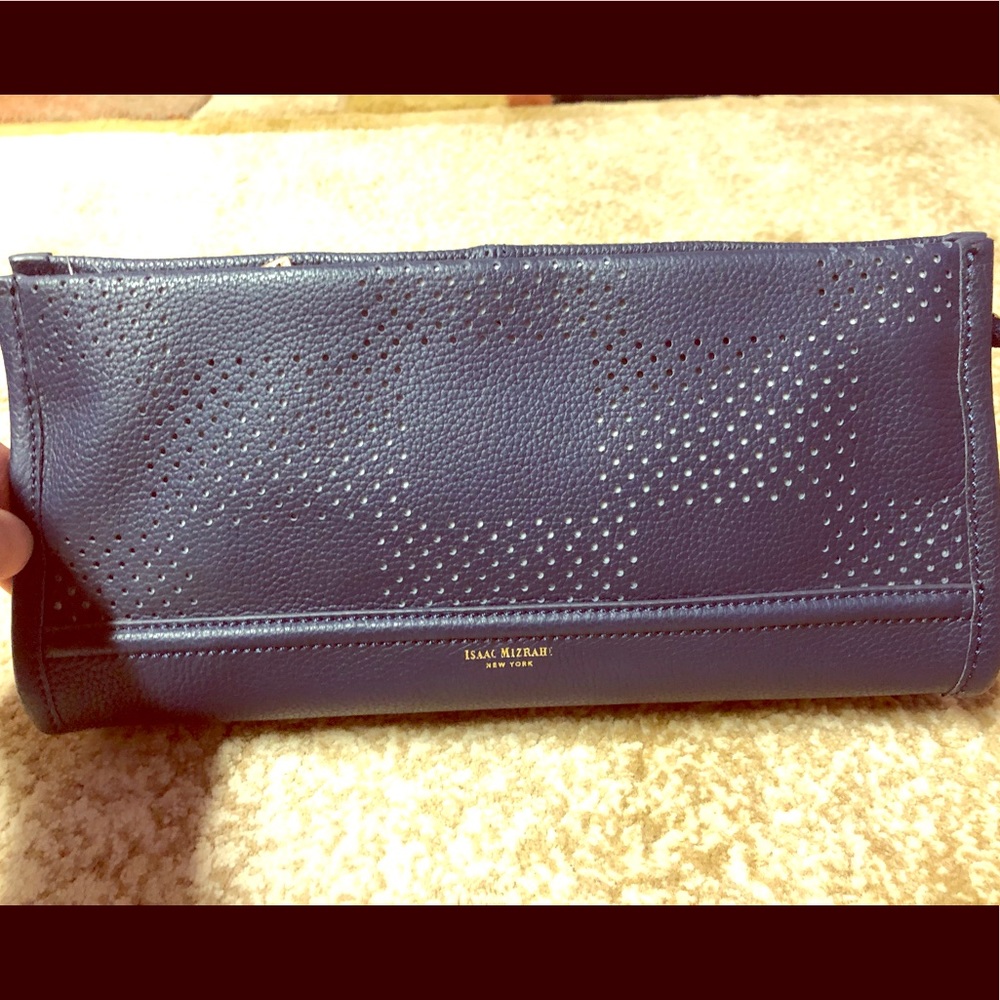 NWT Isaac Mizrahi Real Leather Clutch
